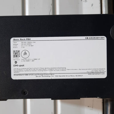 Open box Server Technology CB-24V2C401-001 Server Rack PDU 5kW 24x C13 L6-30P 208VAC