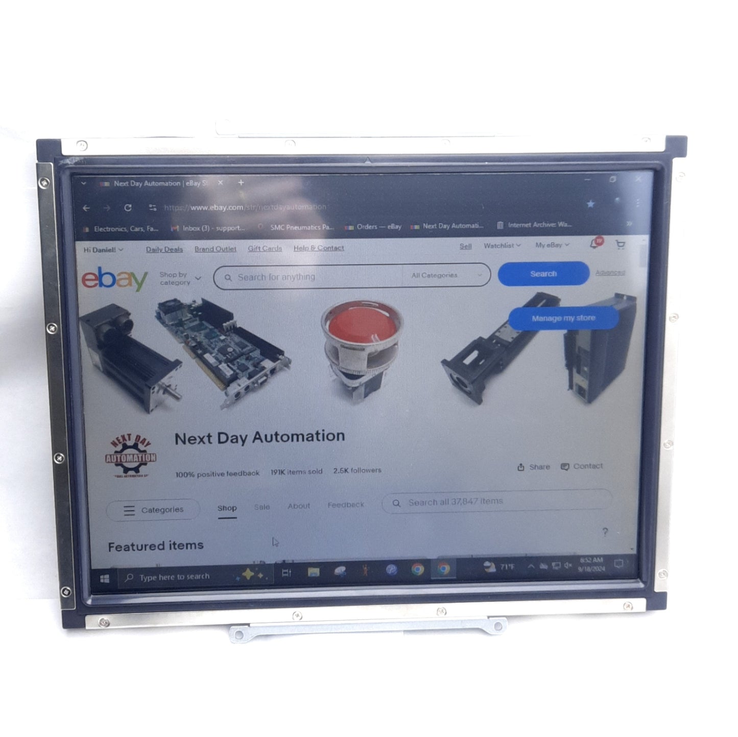 Used Elo ET1537L-7CWA-1-NPB-G Touch Screen Monitor 15in, 1024x768, VGA, 12VDC