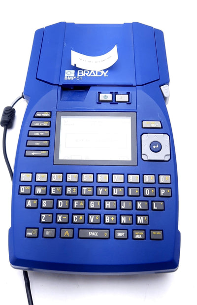 Used Brady BMP51 Label Printer 300Dpi Print Speed 1"/s Cutter Qwerty Keypad USB Wi-Fi