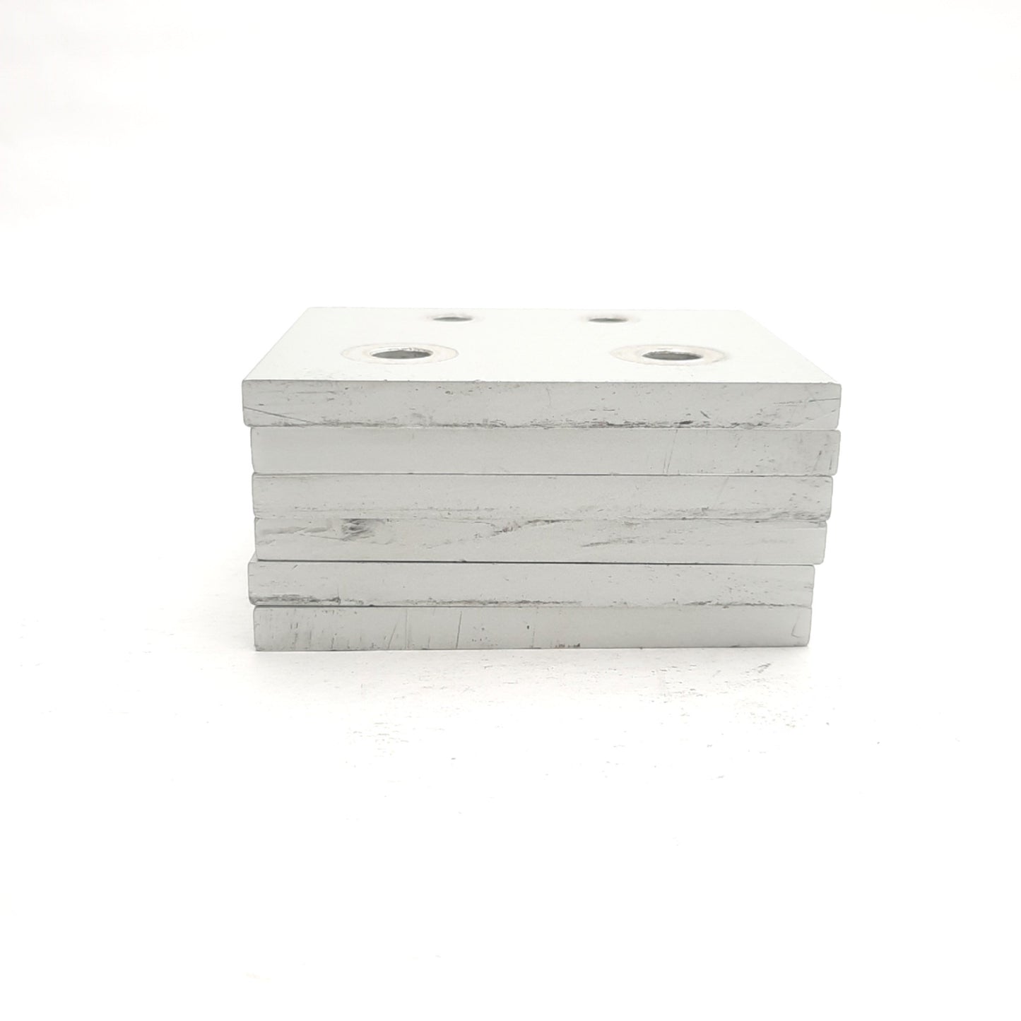 Used Lot of 6 80/20 4515 4 Hole Rectangular Transition Flat Plate, 2.5" x .5''