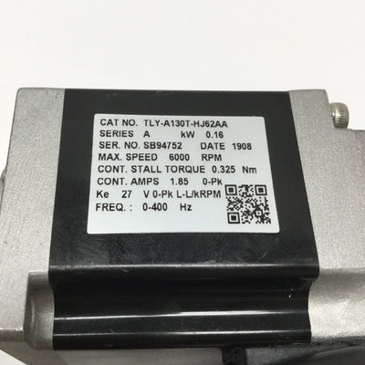 Used Allen-Bradley TLY-A130T-HJ62AA Kinetix Inverter Duty AC Servo Motor, 6000RPM
