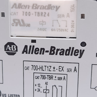New – Open box Allen Bradley 700-HLT1Z24-EX Terminal Block Relay, 24VDC 6A, 1 C/O Contact