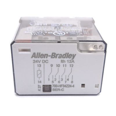 New Allen Bradley 700-HF34Z24-4 Relay, 4PDT, 240VAC 10A Contact, 24VDC Coil