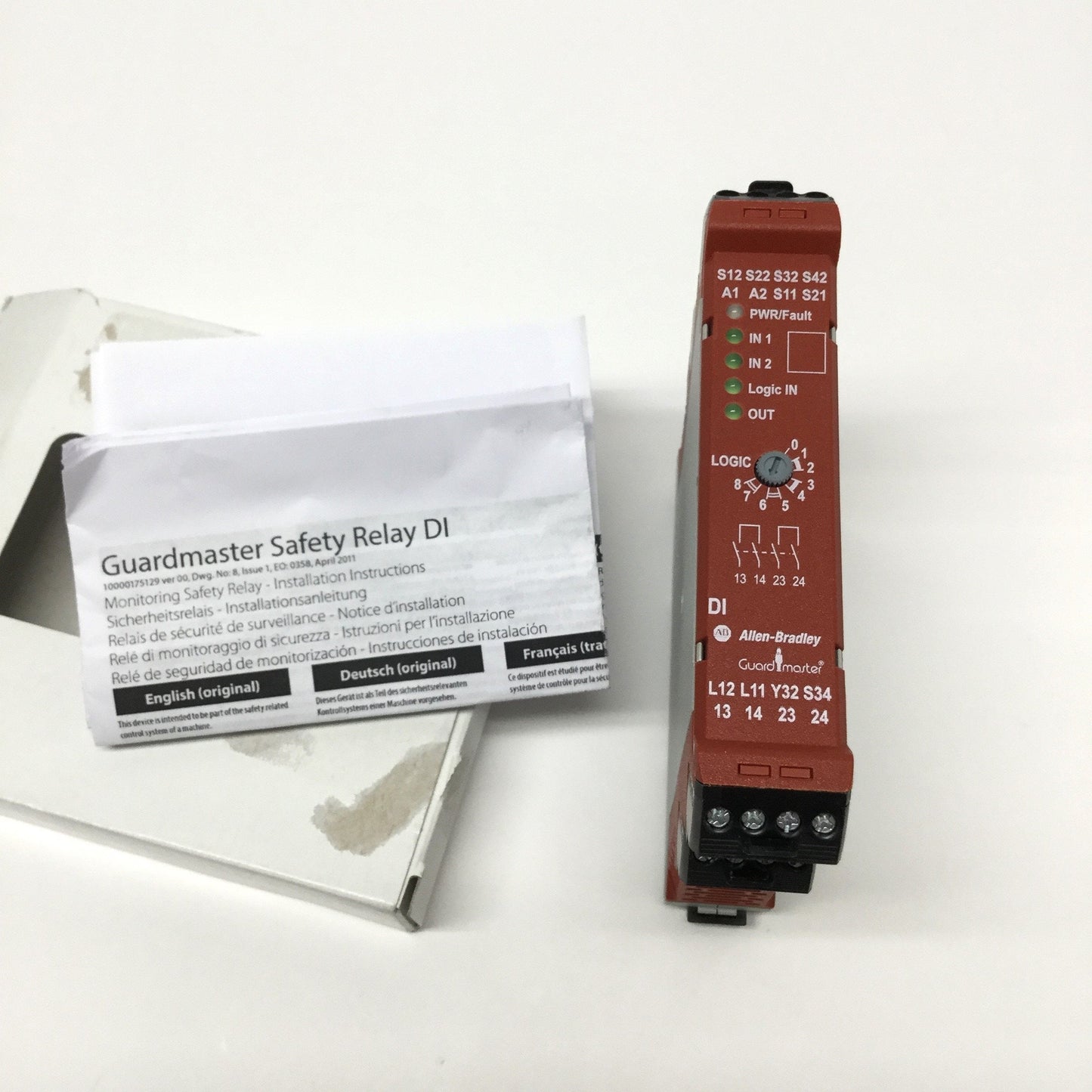 Used Allen Bradley 440R-D22R2 Guardmaster GSR DI Dual-Channel Input Safety Mat Relay