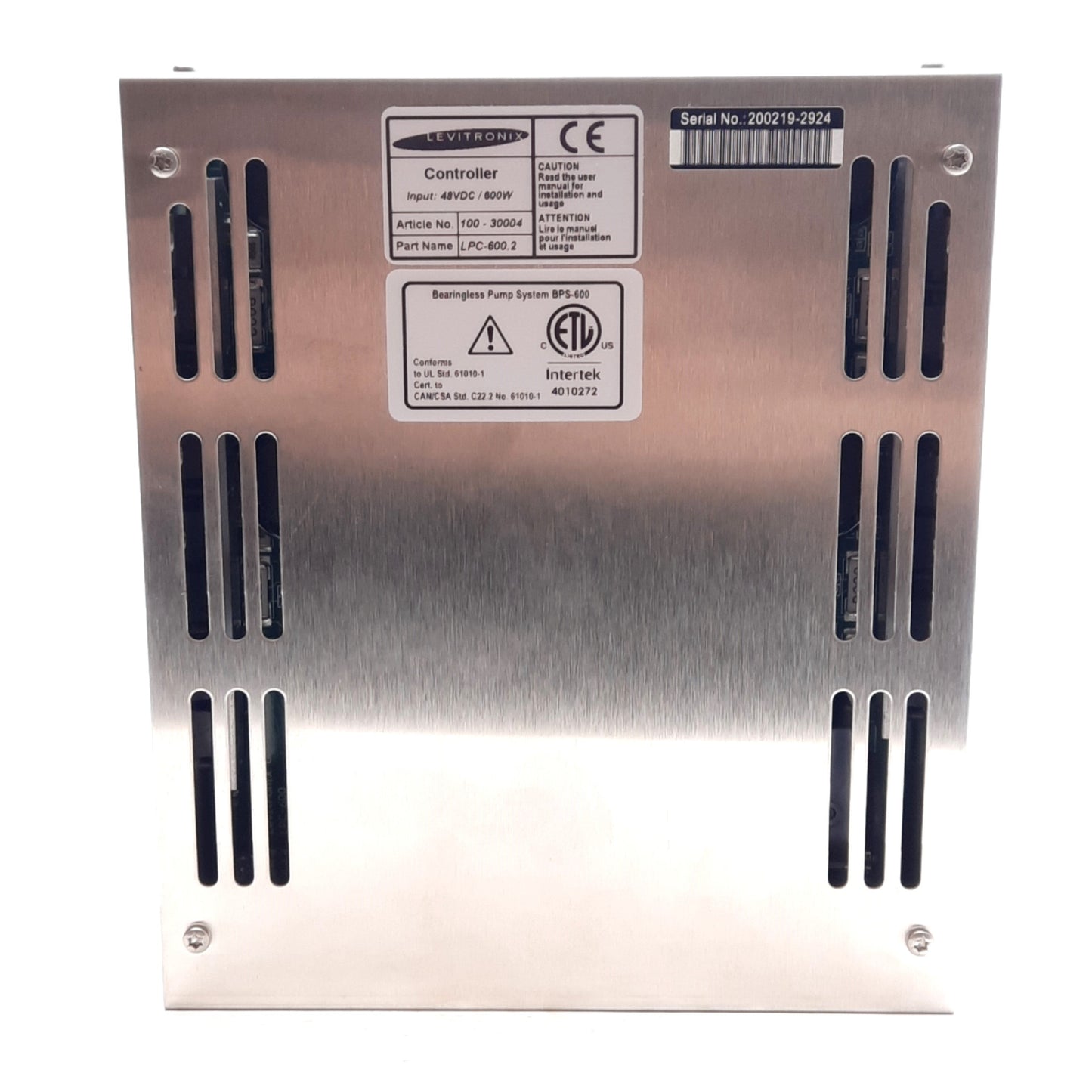 Used Levitronix 100-30004 LPC-600.2 Pump Controller For MagLev Tank Mixer, 48VDC 600W