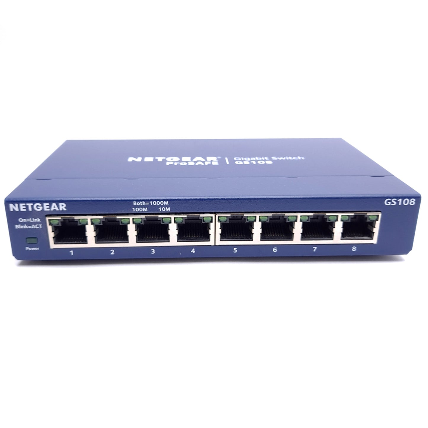Used Netgear GS108 Gigabit Unmanaged Ethernet Switch, 8-Port RJ45, 16Gbps Bandwidth