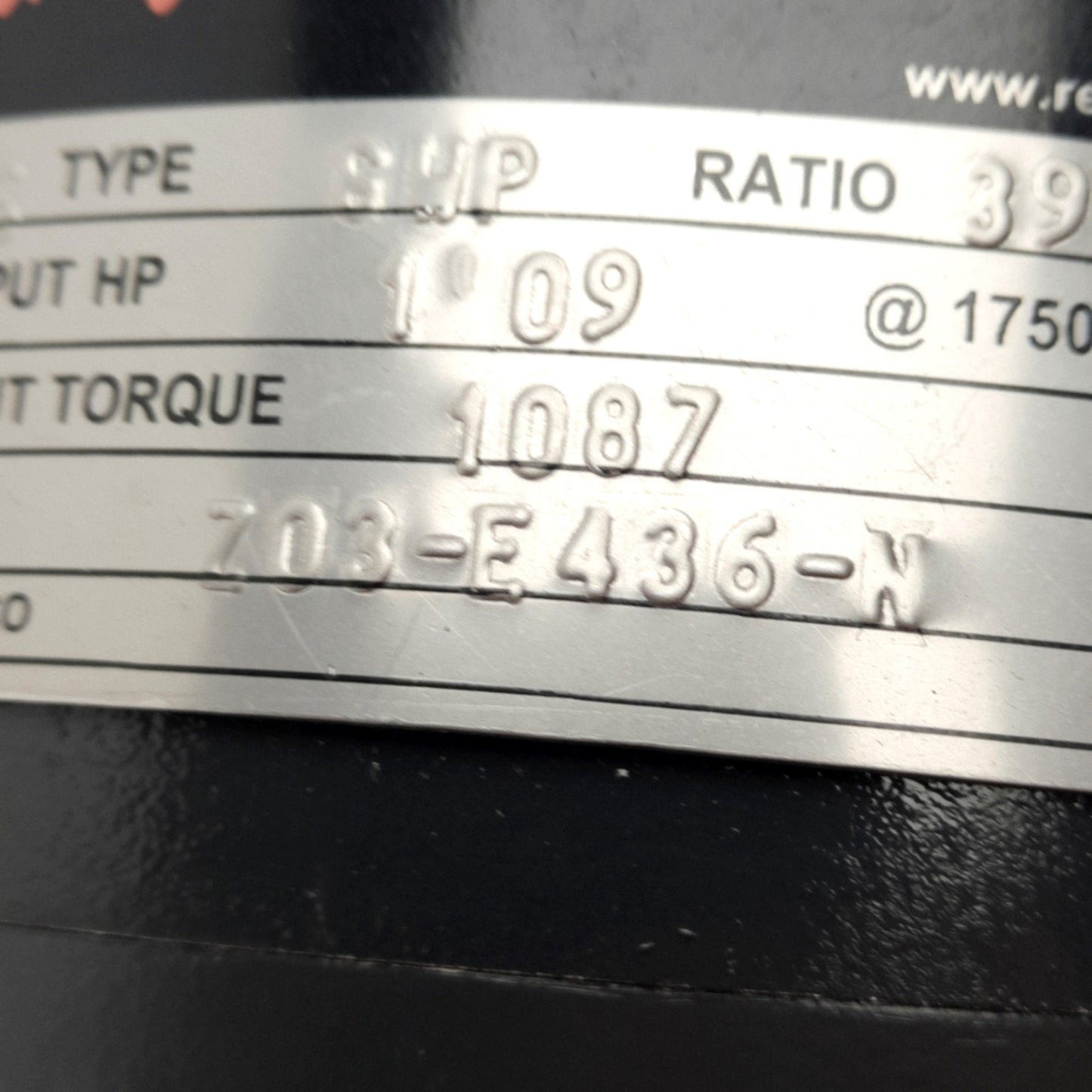 New – Open box Browning RD0002 Motor & Z03-E436-N Synchrogear Reducer, 39:1, 208-230/460VAC