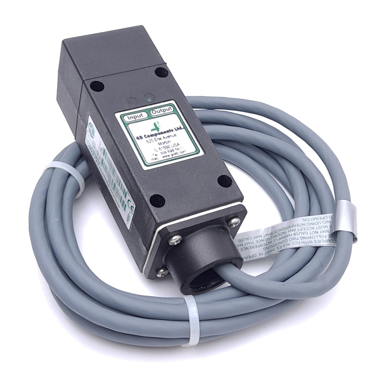 New – Open box 4B Components P8002V10FC Proximity Sensor, 12mm Sensing Range, 2m Cable