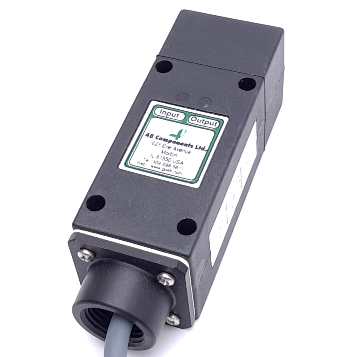 New – Open box 4B Components P8002V10FC Proximity Sensor, 12mm Sensing Range, 2m Cable