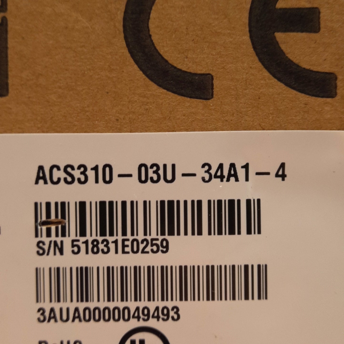 New – Open box ABB ACS310-03U-34A1-4 Variable Frequency AC Drive, 0-500Hz, 20HP, 3Ø 400/480VAC