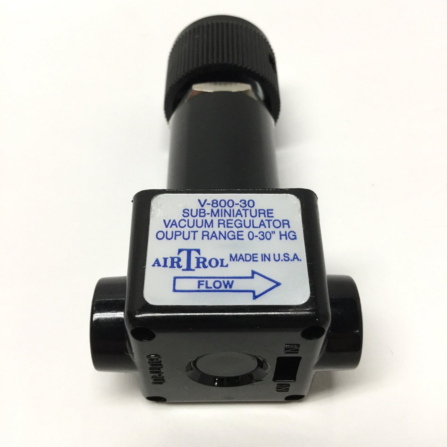 Used AirTrol V-800-30 Mini Vacuum Regulator, Constant Bleed, 28 LPM, 30inHg, 1/8" NPT