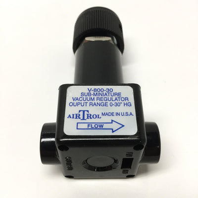 Used AirTrol V-800-30 Mini Vacuum Regulator, Constant Bleed, 28 LPM, 30inHg, 1/8" NPT