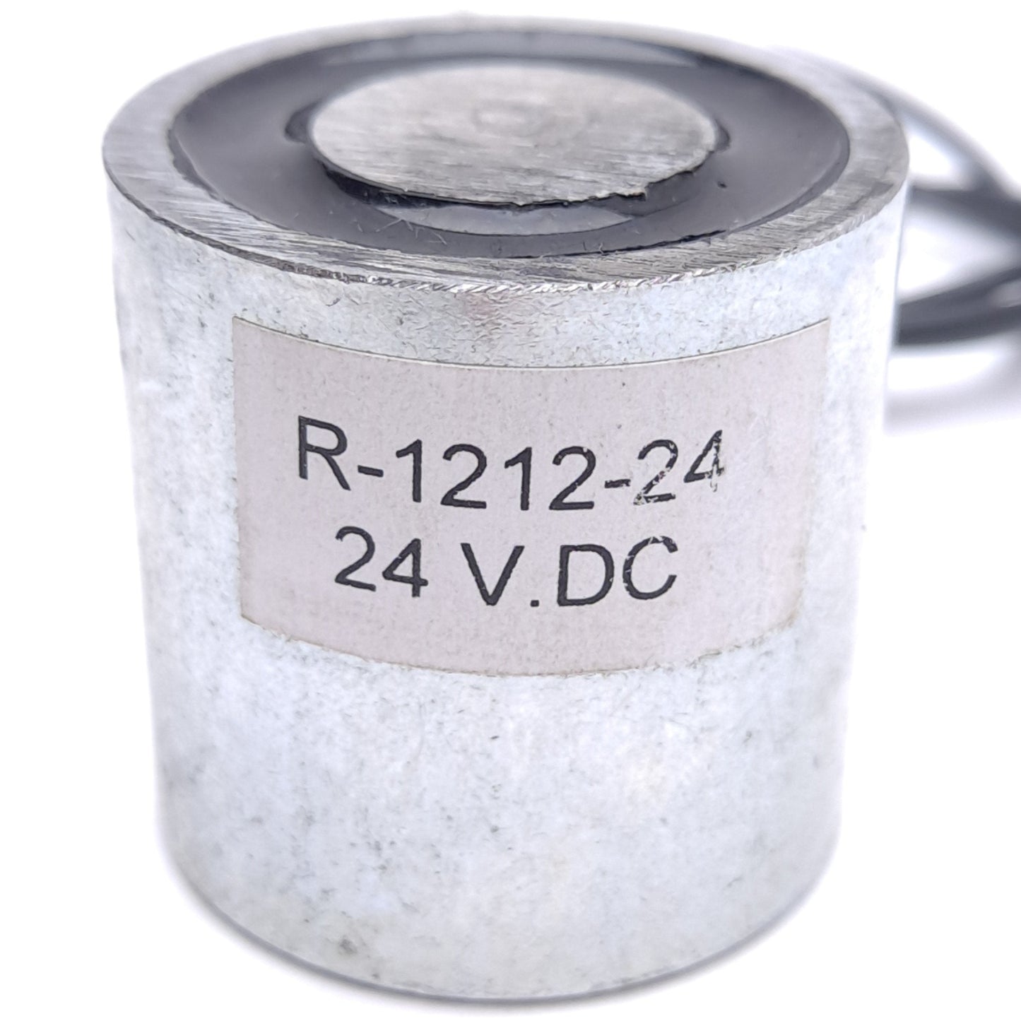 Used Magnetech R-1212-24 Round Electromagnet, 24VDC, 50lbs Holding, ø1-1/4in