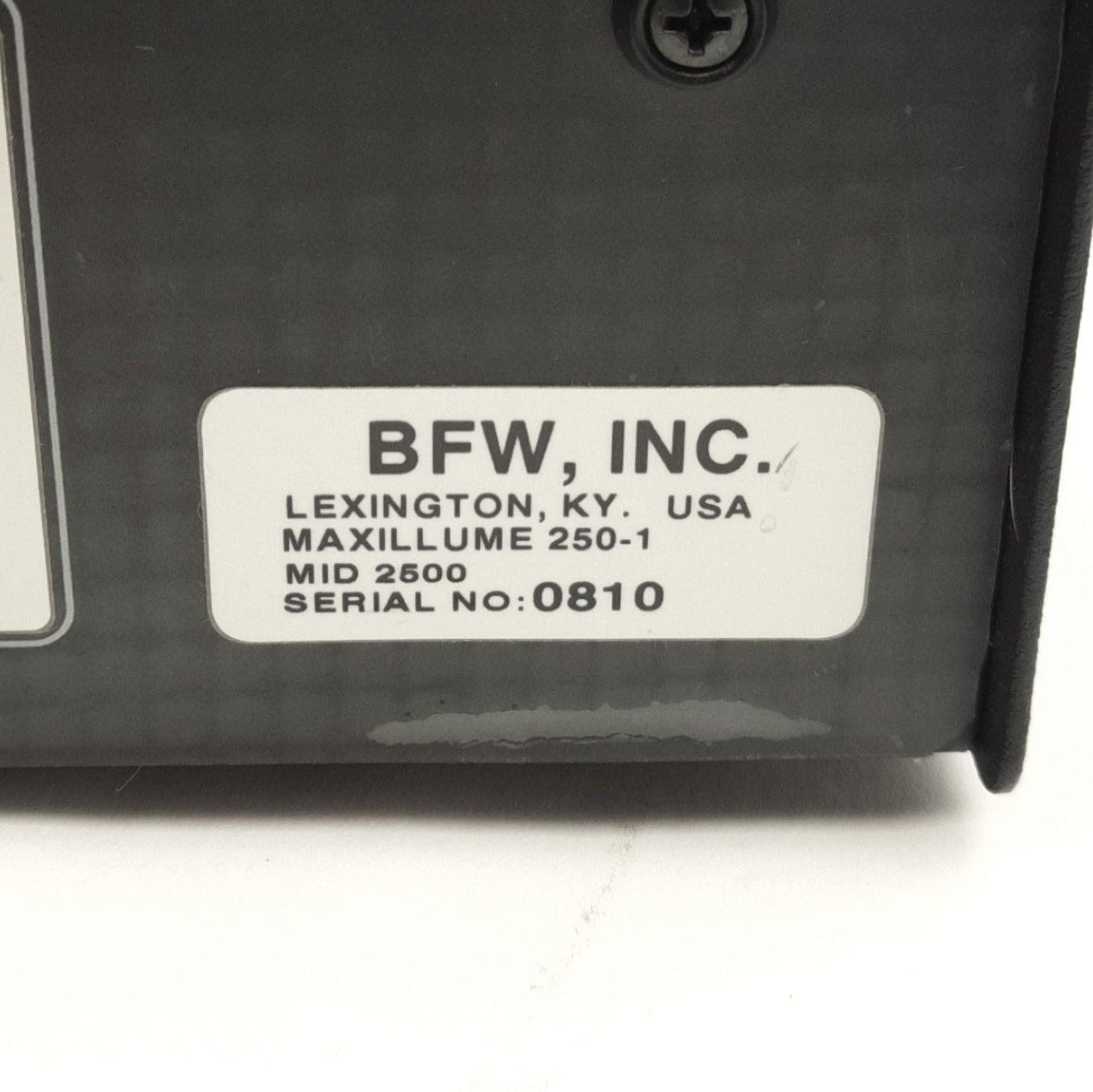 Used BFW 250-1 Maxillume Dual Lamp Fiber Optic Light Source 100/120VAC, Single Turret