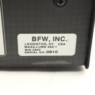 Used BFW 250-1 Maxillume Dual Lamp Fiber Optic Light Source 100/120VAC, Single Turret