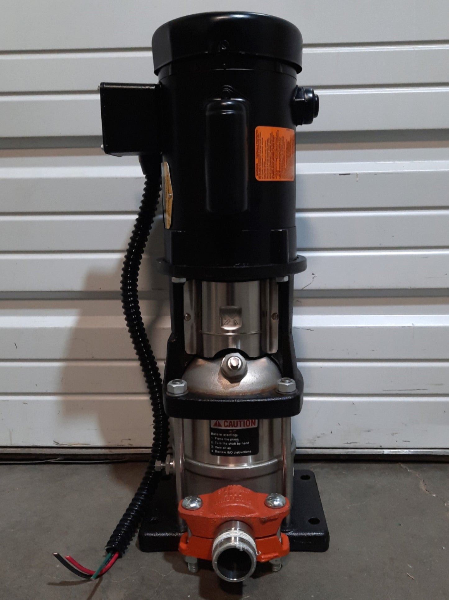Used Grundfos CRN1-5 A-P-A-E-HQQE Vertical Centrifugal Pump .5HP 1-1/4"PJE 115/230VAC