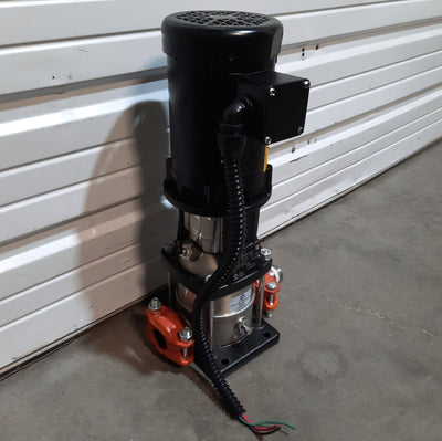 Used Grundfos CRN1-5 A-P-A-E-HQQE Vertical Centrifugal Pump .5HP 1-1/4"PJE 115/230VAC