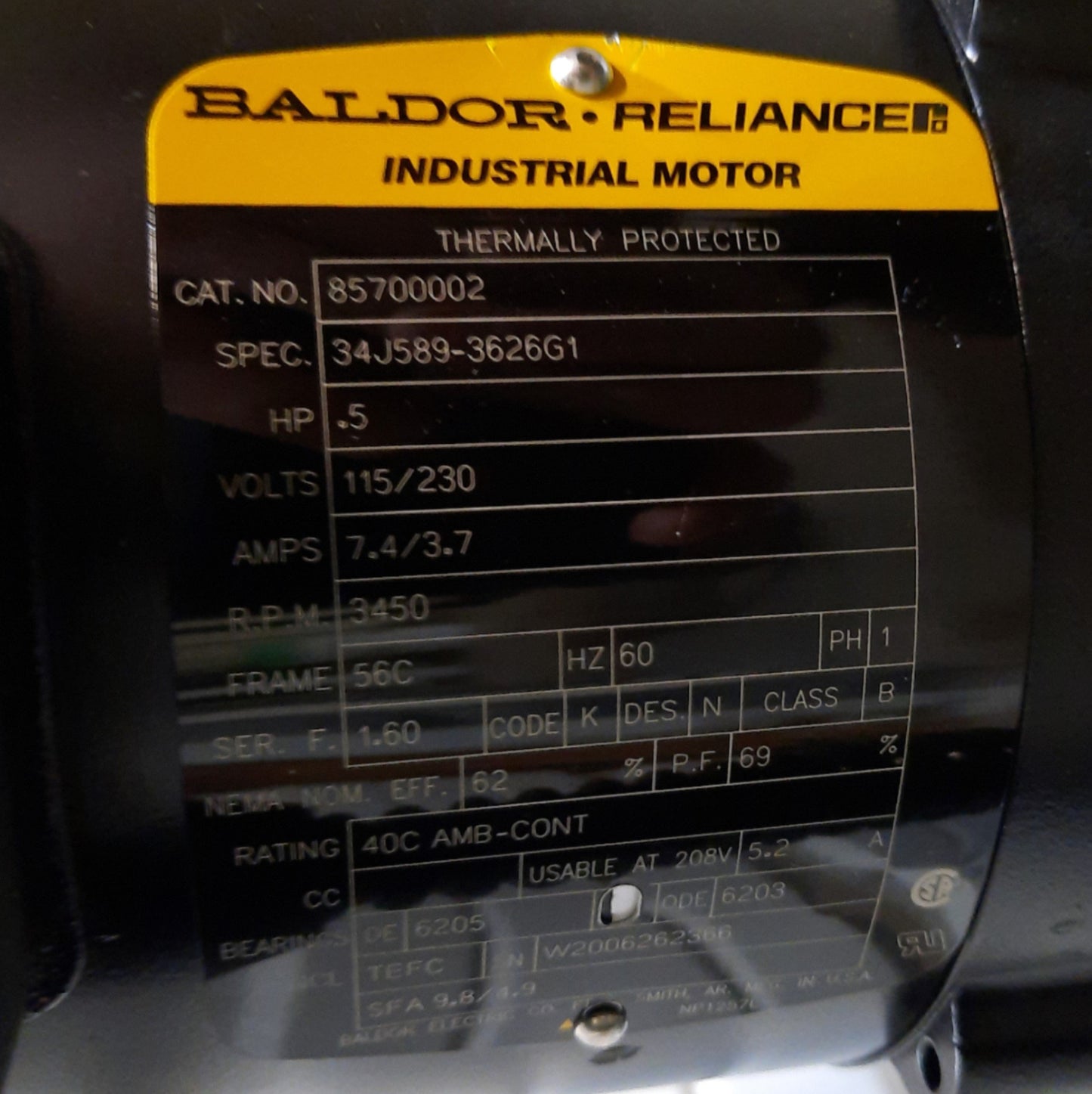 Used Grundfos CRN1-5 A-P-A-E-HQQE Vertical Centrifugal Pump .5HP 1-1/4"PJE 115/230VAC