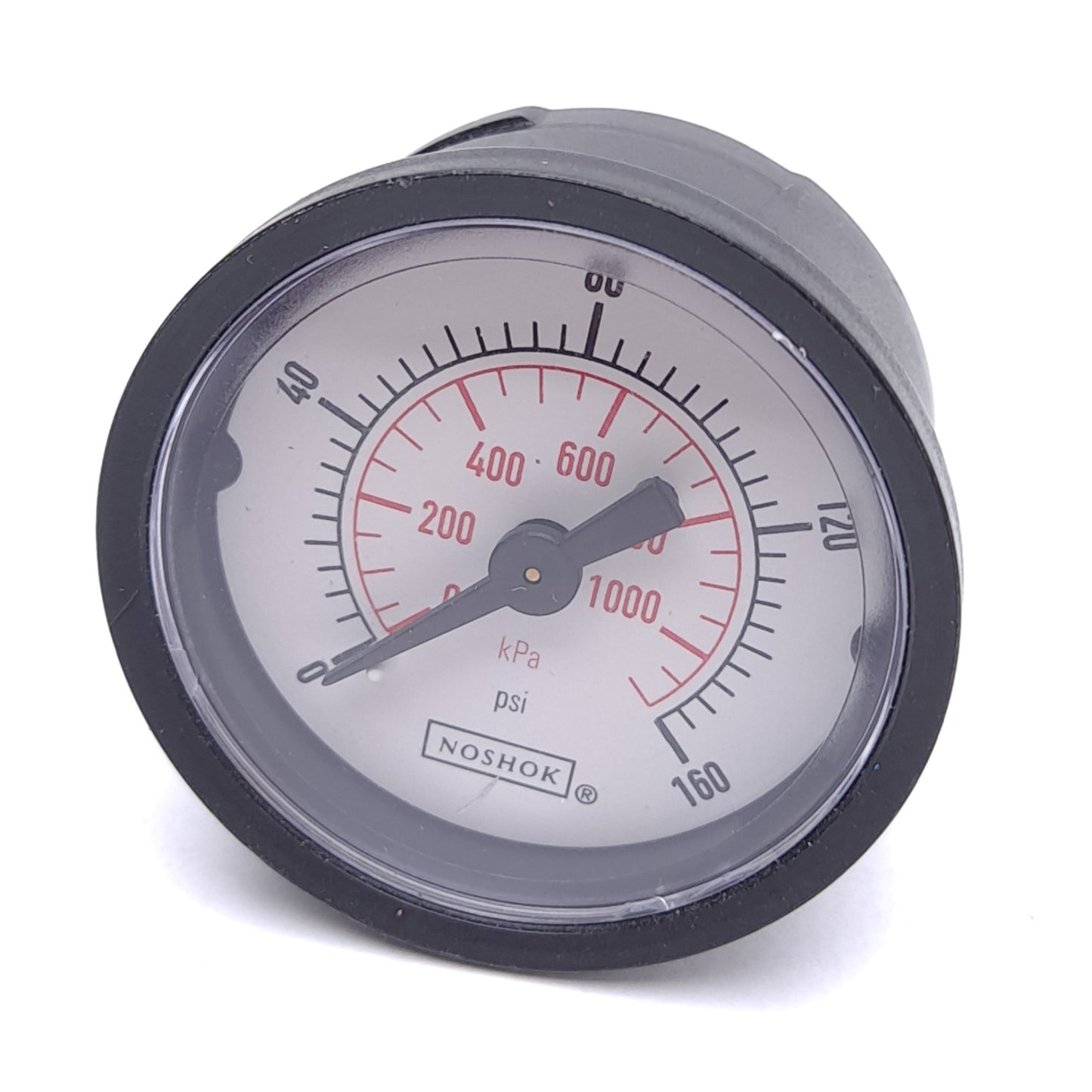 Used Lot of 2 Noshok 15-110-160-psi/kPa Pressure Gauge, 0-160psi, ø1-1/2in, 1/8in NPT
