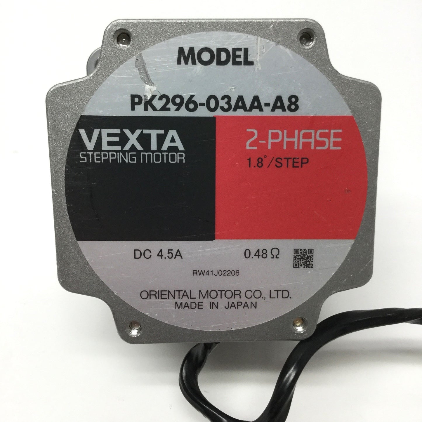 Used Oriental Vexta PK296-03AA-A8 Stepper Motor 1.8°, 440oz-in, 2-Phase, NEMA 34