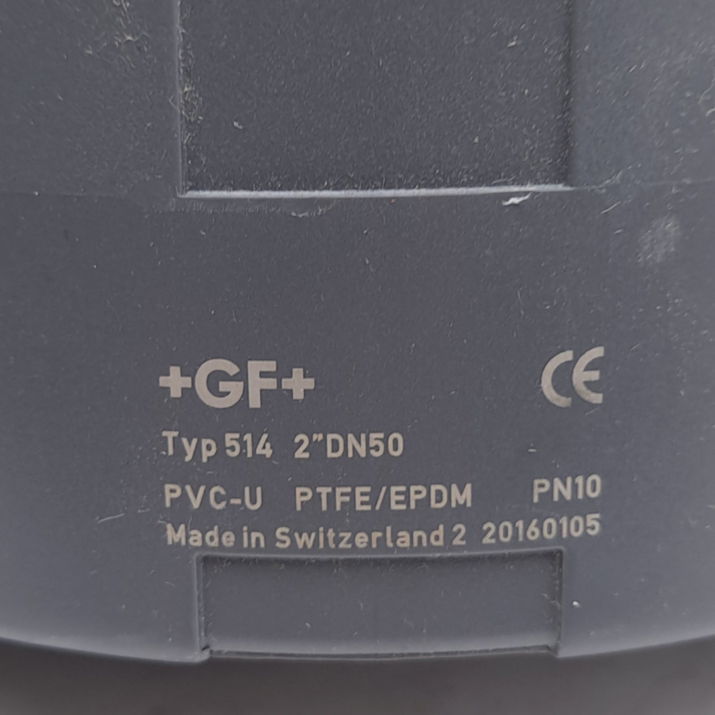 Used Georg Fischer 161.514.637 Type 514 PVC Manual Diaphragm Valve *No Handwheel*