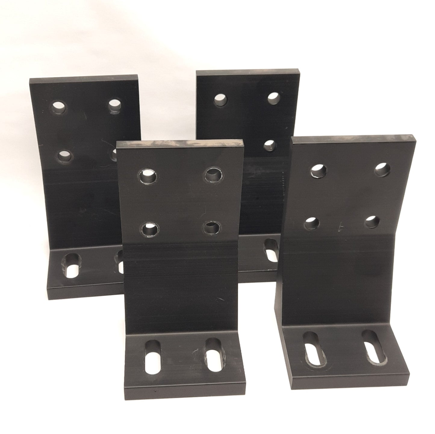 Used Lot of 4 Parker 27-058 Black Floor Mounting Bracket 40 Series Aluminum Extrusion
