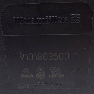Used Weidmuller 9101803500 Circuit Breaker, 1-Pole, 250VAC/80VDC 5A, DIN Rail