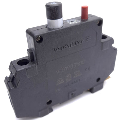 Used Weidmuller 9101903500 Circuit Breaker, 1-Pole, 250VAC/80VDC 10A, DIN Rail