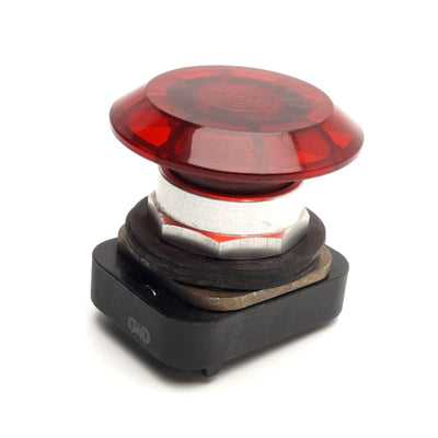 Used Allen Bradley 800T-FXJT 30mm Illuminated Jumbo Push-Pull E-Stop Operator, ø55mm