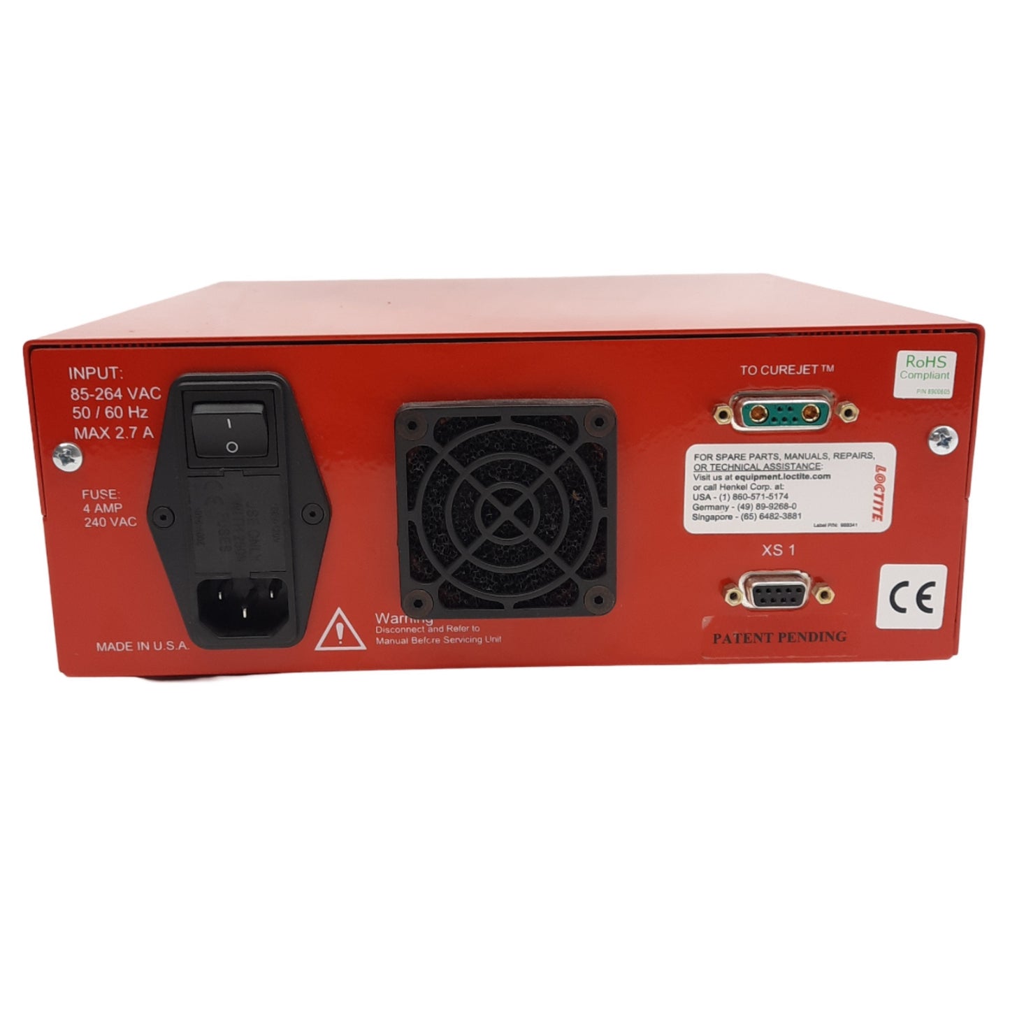 Used Loctite 1369538 CureJet 405 LED & 1364033 Controller Manual/Timer 85-264VAC 2.7A