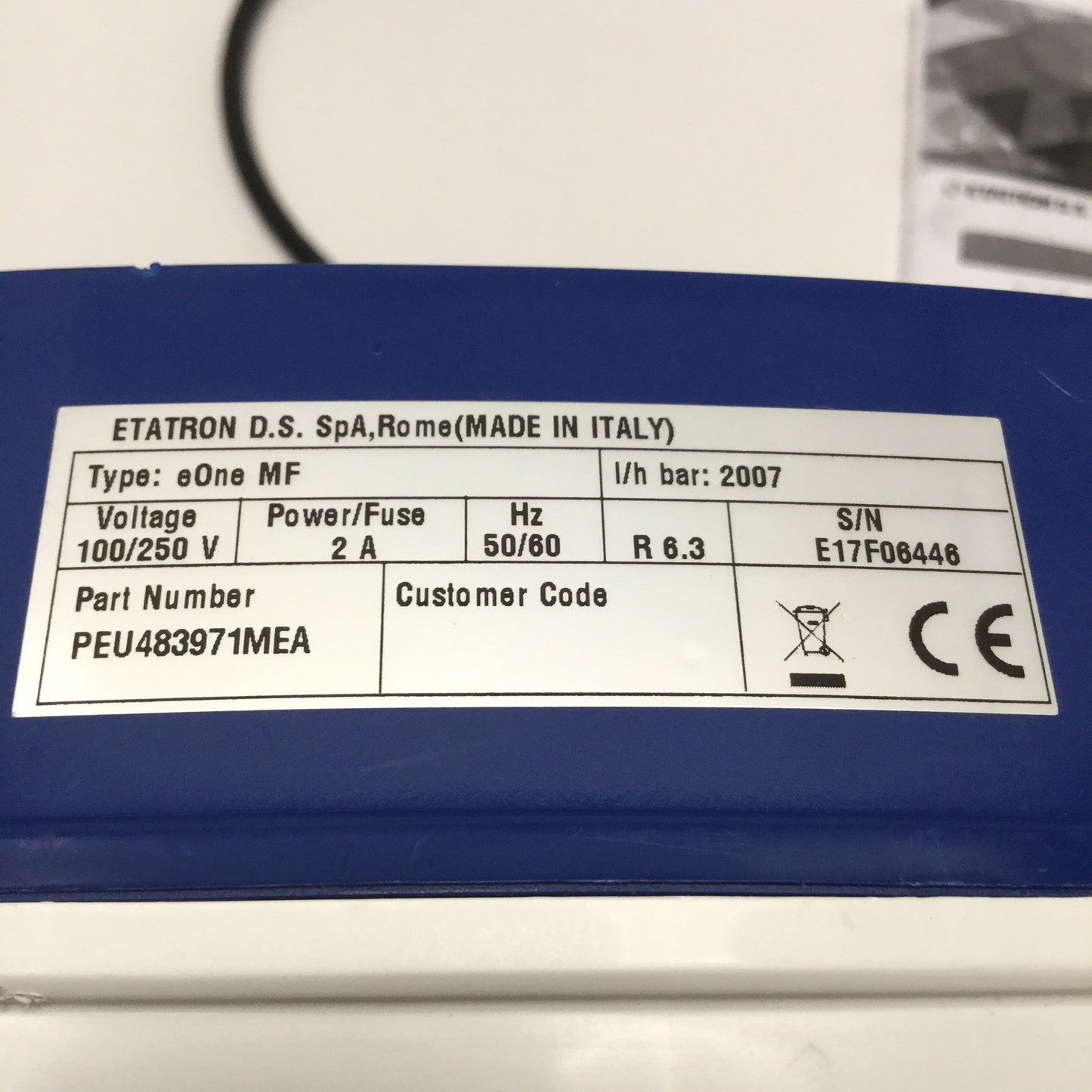 Used Etatron PEU483971MEA eOne MF 2007 Microprocessor Metering Pump 101psi, 20 LPH