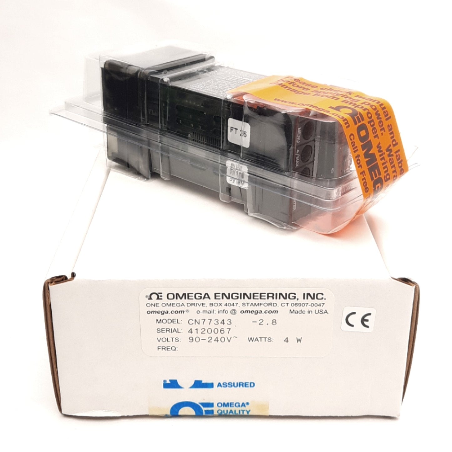 New Omega Engineering CN77343 Micromega Temperature Controller 90-240VAC, RS232/485