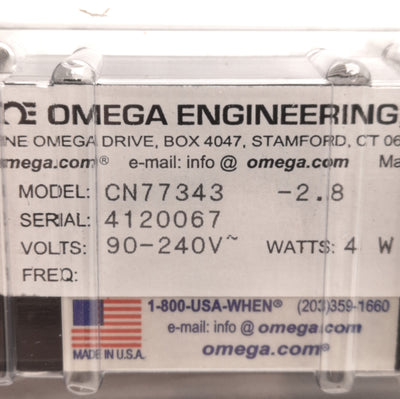 New Omega Engineering CN77343 Micromega Temperature Controller 90-240VAC, RS232/485