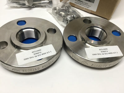 New – Open box Grundfos 91129013 Stainless Steel 316 Threaded Flange Kit, 1-1/4" NPT, 300lb