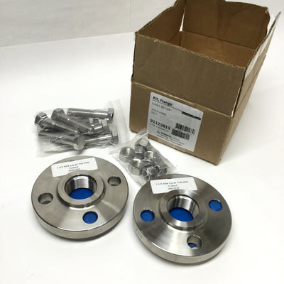 New – Open box Grundfos 91129013 Stainless Steel 316 Threaded Flange Kit, 1-1/4" NPT, 300lb
