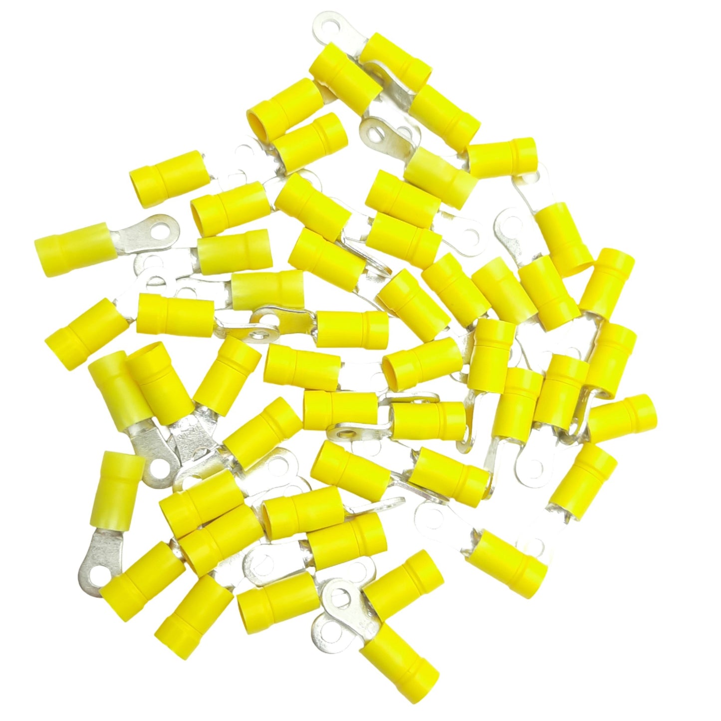 New Lot of 75 Panduit EV10-8RB-Q Ring Terminal, Vinyl, 10AWG - 12AWG, 4.1mm Stud