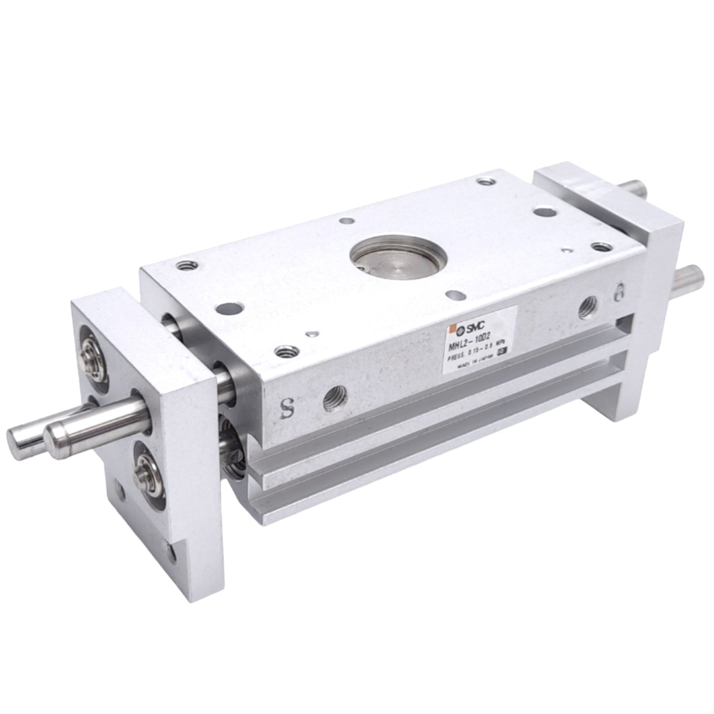 Used SMC MHL2-10D2 Pneumatic Parallel Gripper, ø10mm Bore, 60mm Stroke, 0.6MPa, M5