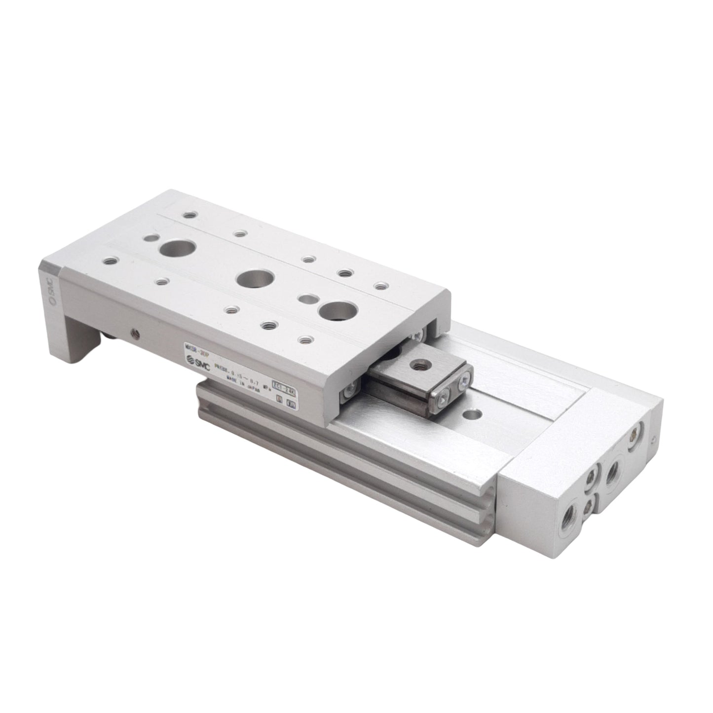 Used SMC MXS8-30P Precision Slide Table, ø8mm Bore, 30mm Stroke, M5x0.8, 0.15-0.7MPa