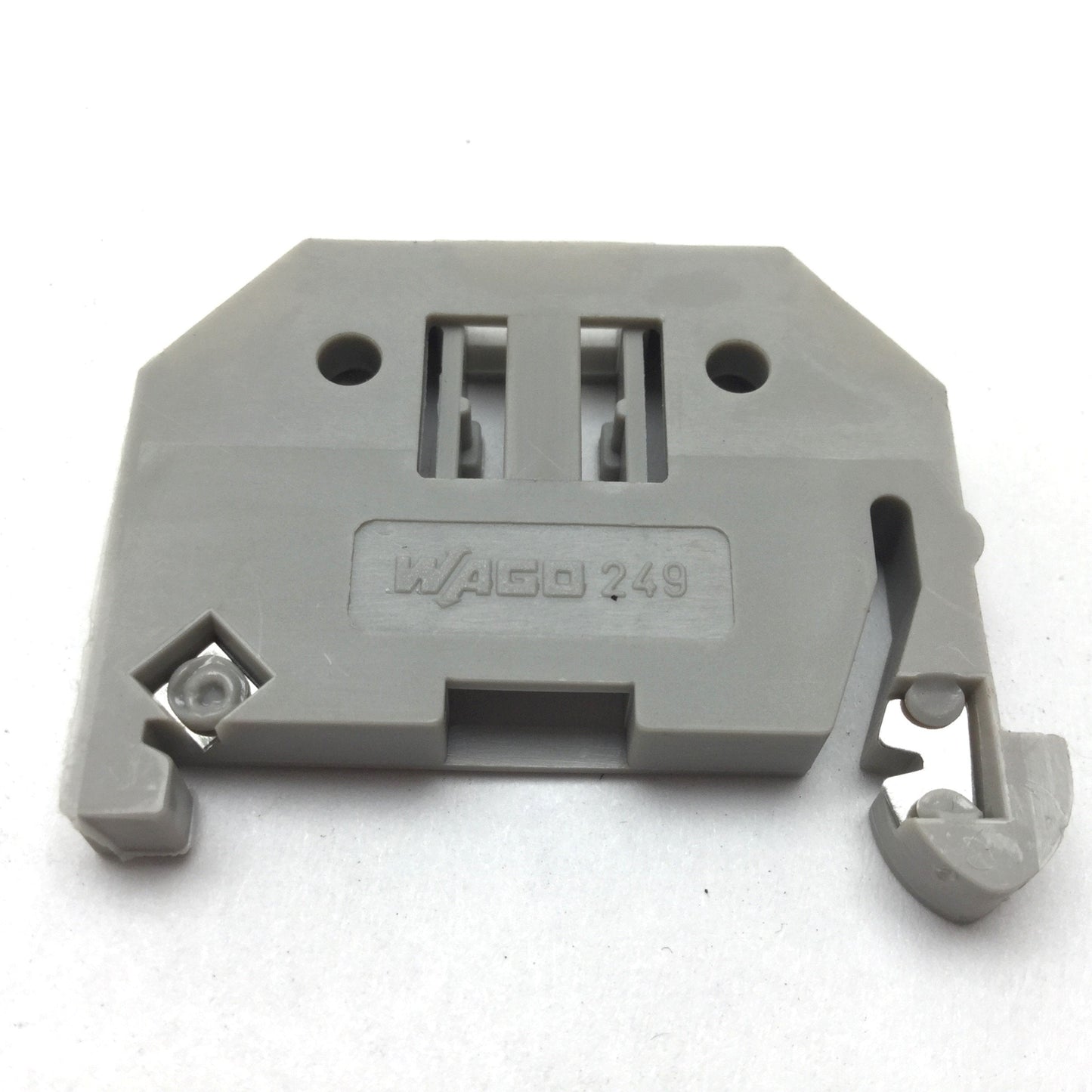 Used Lot of 25 Wago 249 End Stop Terminal Block, Gray, 35mm DIN Rail Mounting