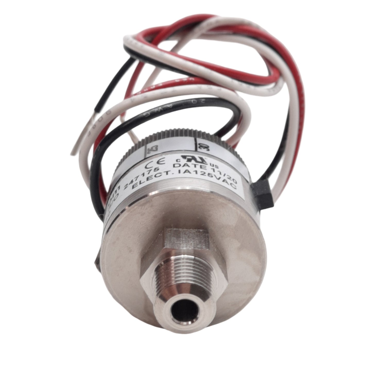 New – Open box Whitman Controls P117G-3H-C12L-DIS Pressure Switch, 1.6-30PSI, 1/8in NPT, 125VAC