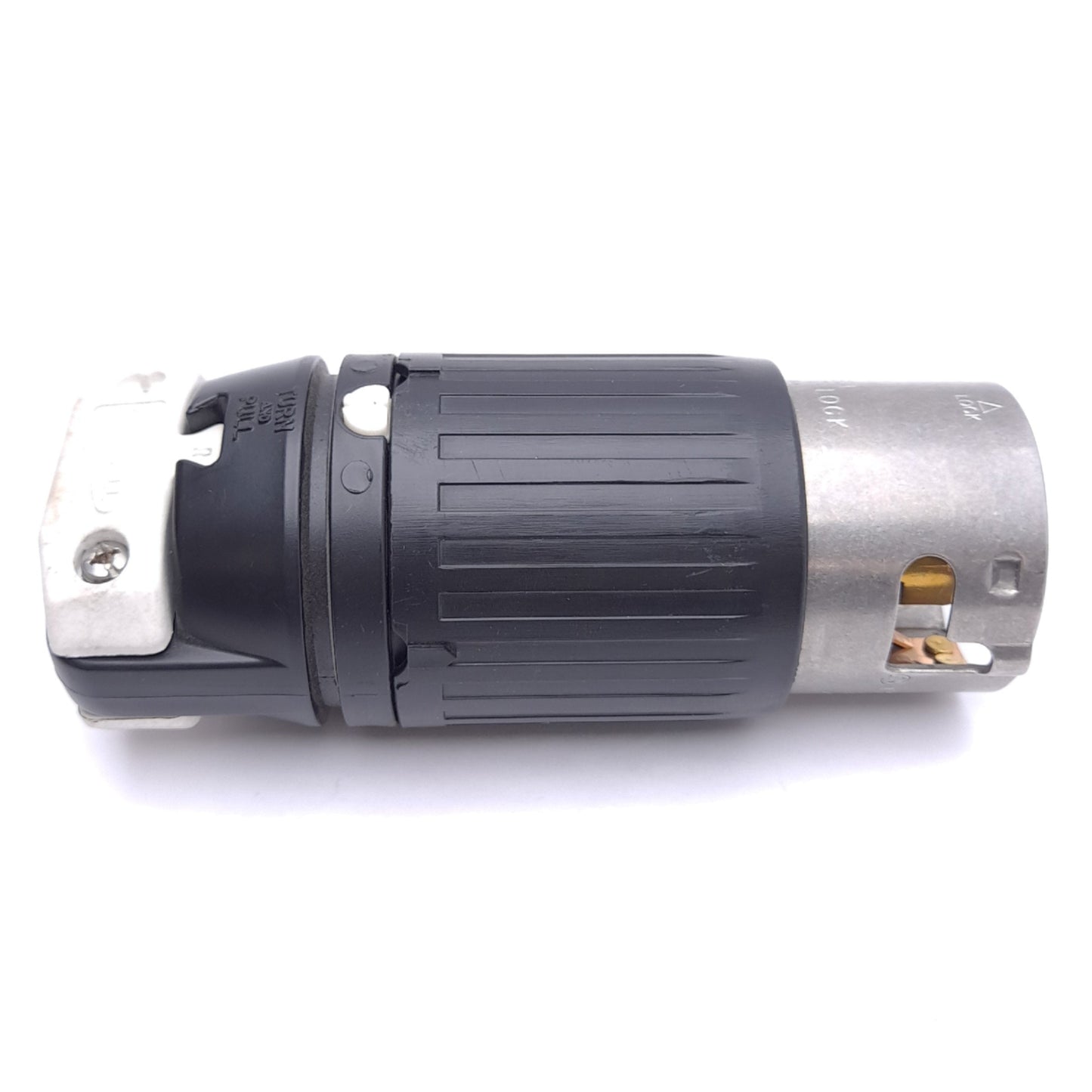 Used Hubbell CS8365C Twist-Lock Male Plug, 3-Phase 250VAC 50A, 3-Pole, Screw Terminal