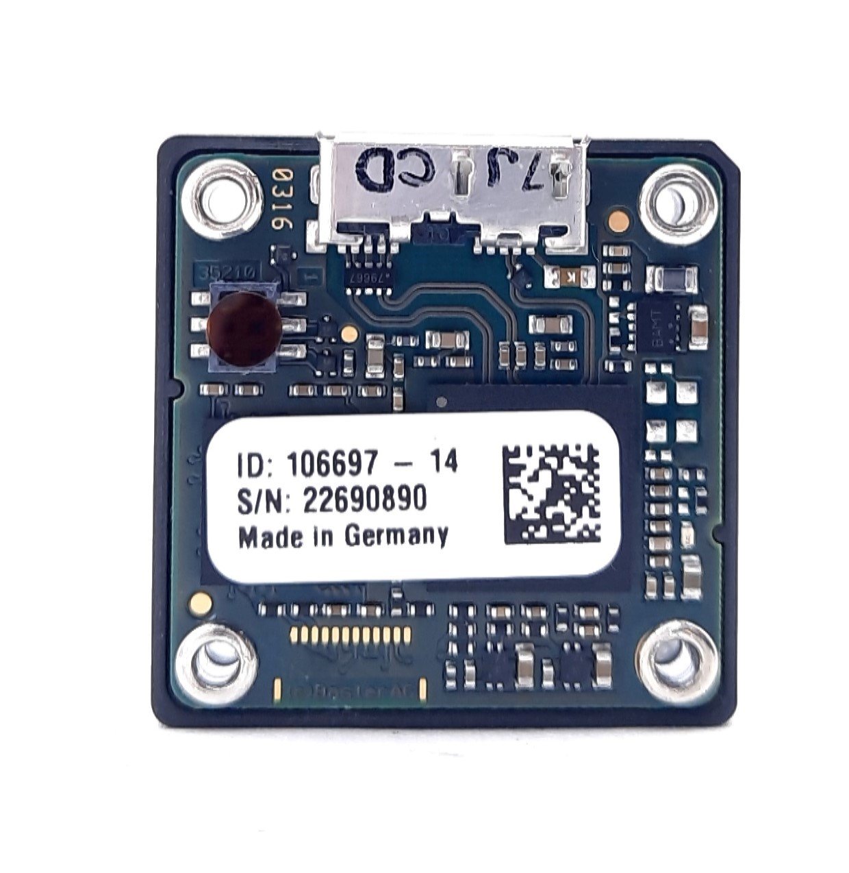 Used Basler 106697-14 Area Scan Camera 2592 x 1944, USB 3.0, S-mount, 14 fps, 5V