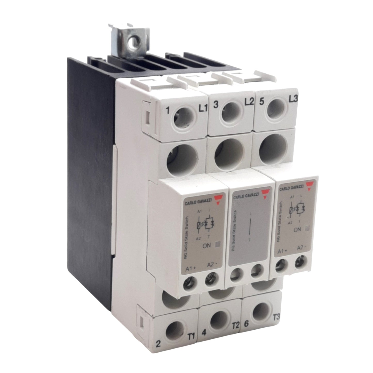 Used Carlo Gavazzi RGCD2A60D25KKES33 Solid State Relay 5-32VDC Control 42-600VAC Line