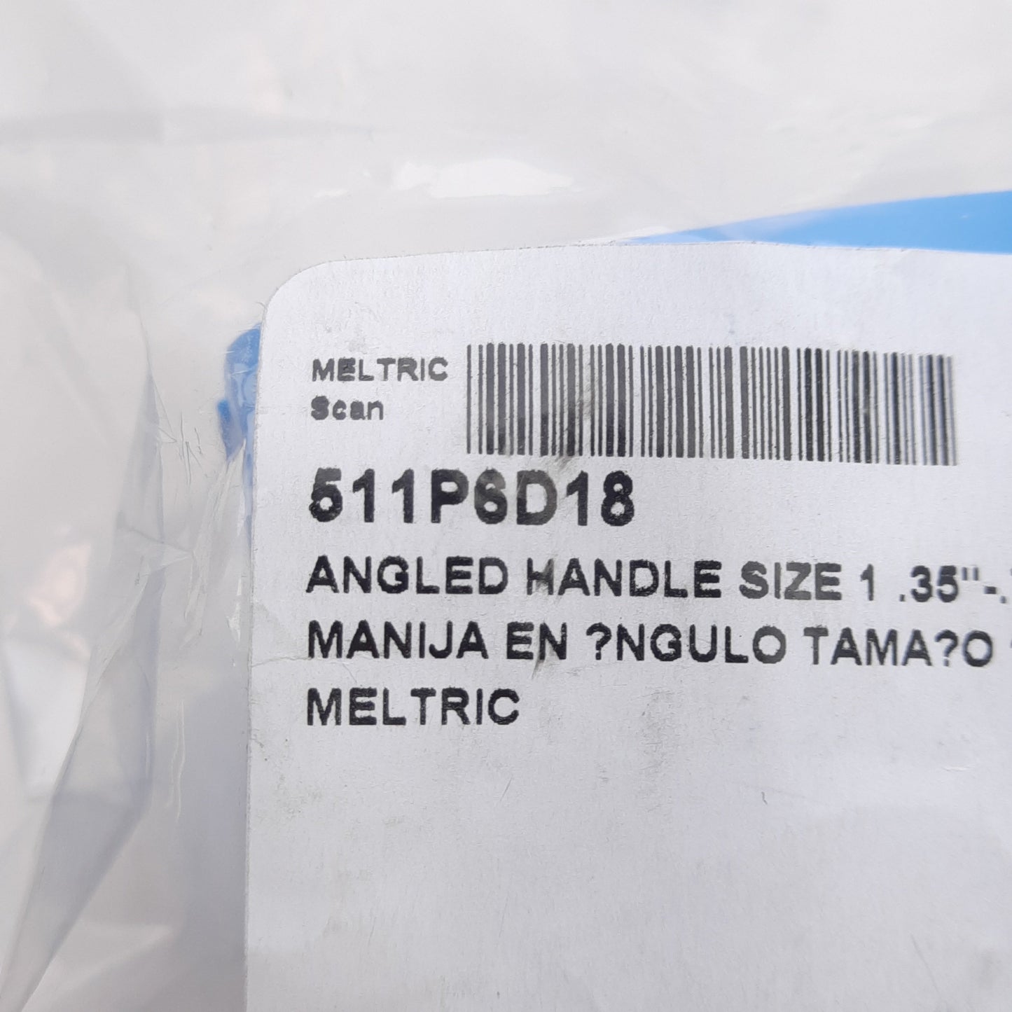 New Meltric 511P6D18 Angled Blue Poly Handle, Size 1, 0.354in to 0.708in Cable Range