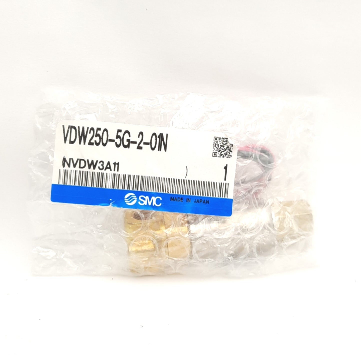 New SMC VDW250-5G-2-01N Solenoid Valve, 3-Way NC, 1/8in NPT, 2.0MPa Max, 24VDC Coil