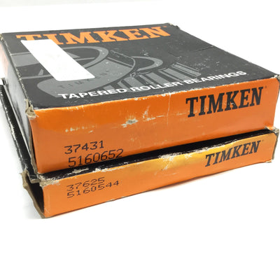 New – Open box Timken 37431/37625 Tapered Roller Bearing Cup & Cone Ø4.3125" Bore, Ø6.25" OD