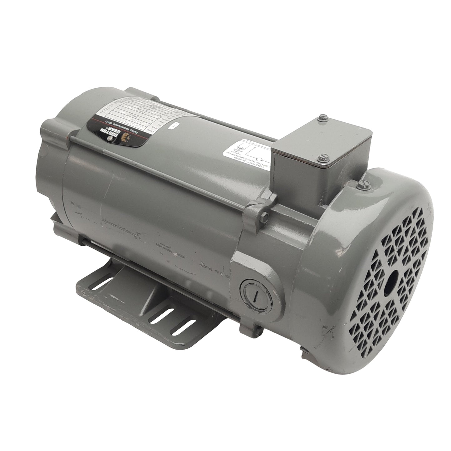 Used Boston Gear PM9100TF-B Permanent Magnet DC Motor, 90VDC 10A, 1750RPM, 56CZ Frame