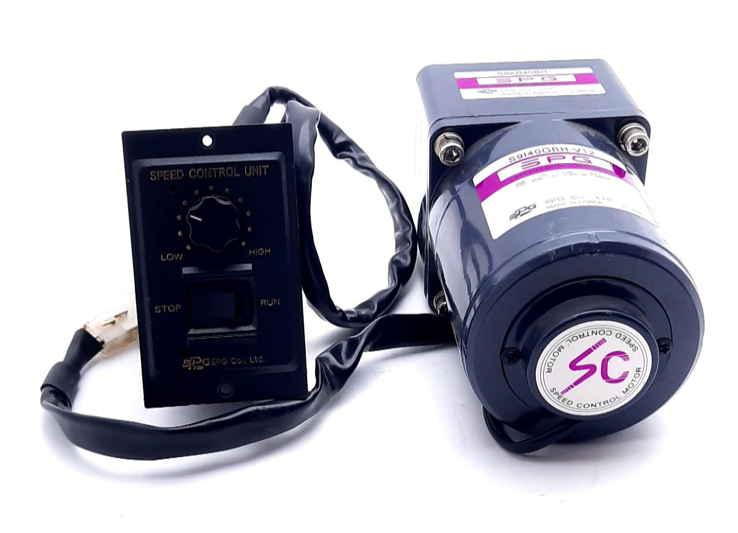 Used SPG S9I40GBH-V12 Speed Control Motor Single Phase 220V, 40W, 90-1700RPM, 0.45A