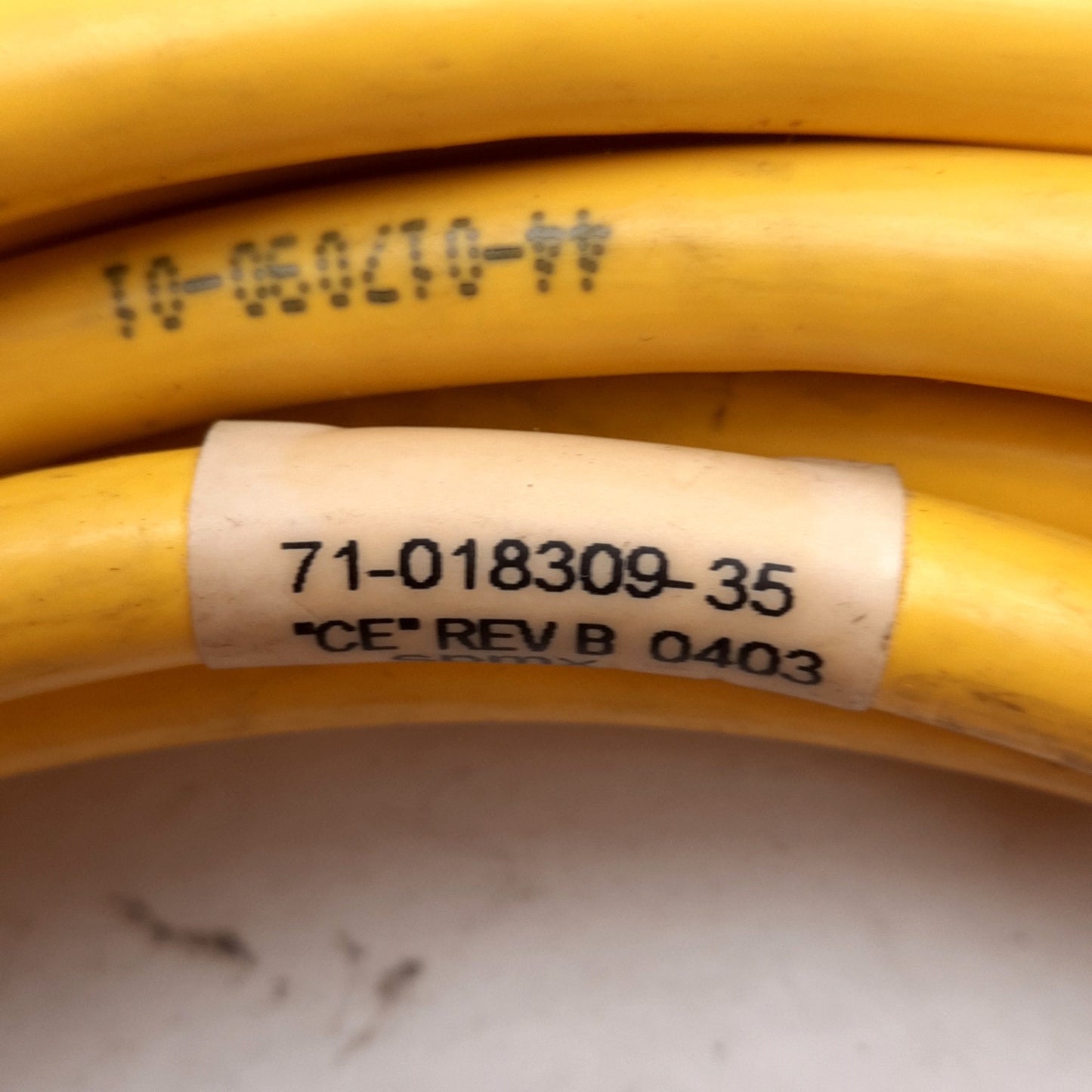 Used Parker 71-018309-35 Rev B Gemini Motor Feedback Cable, 19-Pin Male, 30ft *Cut*