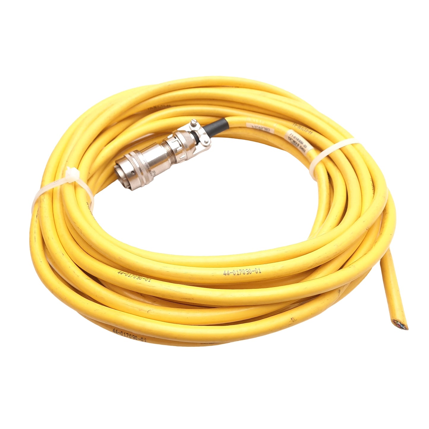 Used Parker 71-018309-35 Rev B Gemini Motor Feedback Cable, 19-Pin Male, 30ft *Cut*